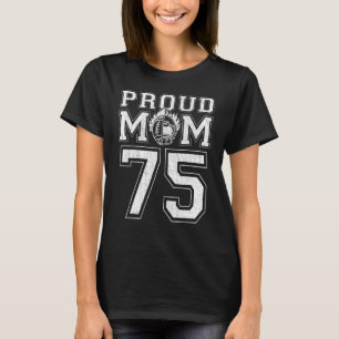 Custom Proud Football Mum Number 75 For Football F T-Shirt