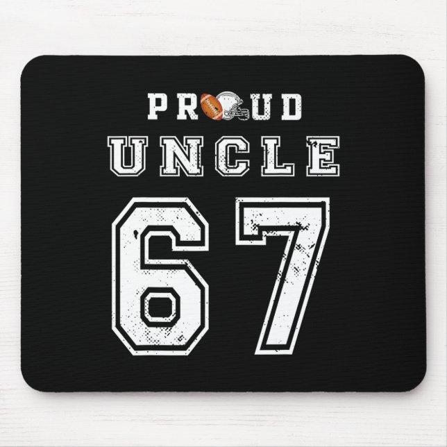 Custom Proud Footll Uncle Number 67 Personalised F Mouse Pad (Front)