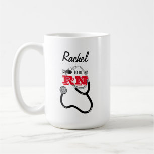 Custom Proud to be a RN I Delegate Safely Nurse Coffee Mug