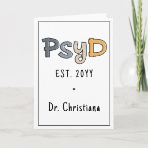 Custom PsyD Doctor of Psychology Psychologist Card