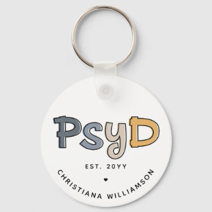Custom PsyD Doctor of Psychology Psychologist Key Ring