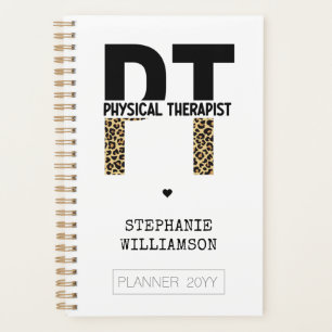 Custom PT Physical Therapist Cheetah Print Planner