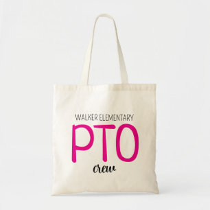 Custom PTO Crew Bag, Parent Teacher Organisation T Tote Bag