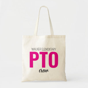 Custom PTO Crew Bag, Parent Teacher Organisation T Tote Bag