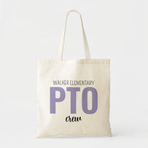 Custom PTO Crew Bag, Parent Teacher Organization T Tote Bag