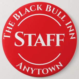 Custom Pub Inn Bar or Hotel Staff ID Button Badge