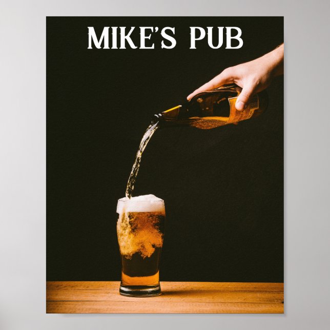 Custom Pub Mancave Poster - Add Name (Front)