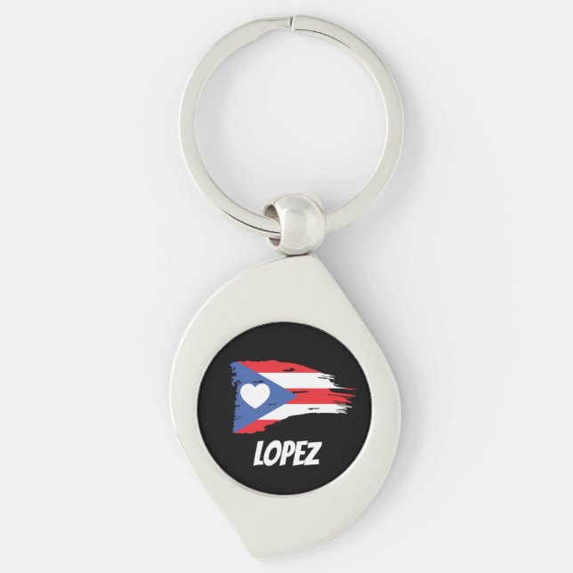 Custom Puerto Rico Keychain (Front)