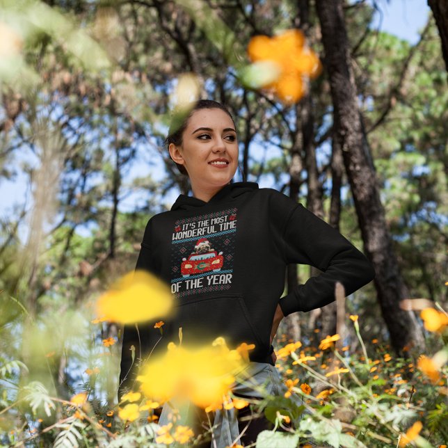 Custom Pug Dog Christmas Ugly Personalised Hoodie (Creator Uploaded)