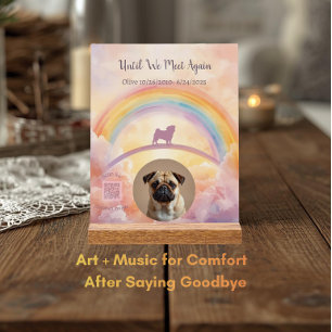 Custom Pug Memorial Acrylic Sign – Add Name, Dates