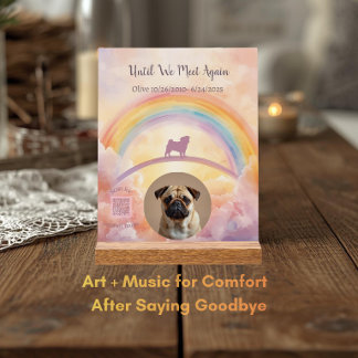 Custom Pug Memorial Acrylic Sign – Add Name, Dates