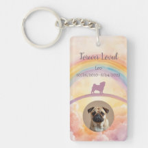 Custom Pug Pet Loss Keychain – Personalised Music