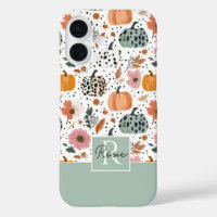 Custom Pumpkin and Flowers Fall Pattern 
