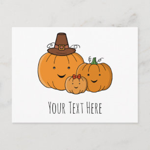 Custom Pumpkin Family Postcard