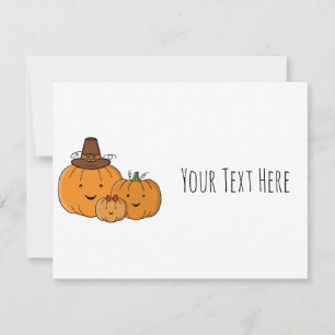Custom Pumpkin Family RSVP Card