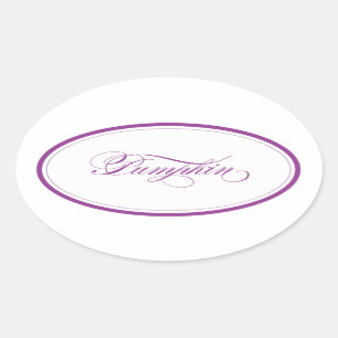 Custom_Pumpkin Oval Sticker