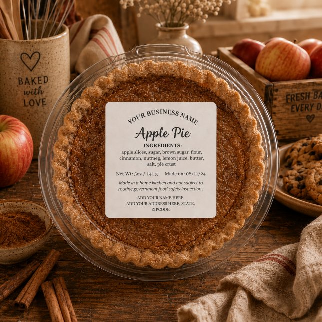 Custom Pumpkin Pie Ingredient Label | Personalised (Creator Uploaded)