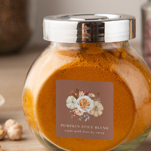 Custom Pumpkin Spice Blend Favor Square Sticker