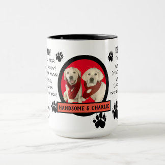 CUSTOM PUPPY  DOG DADDY! DEAR DAD pET COFFEE Mug