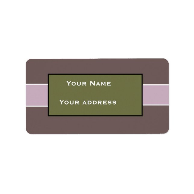 Custom Purple Address Labels (Front)