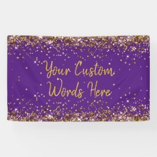 Custom Purple Backdrop Birthday Party Photo Prop Banner