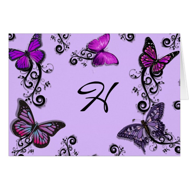Custom Purple Butterflies (Front Horizontal)