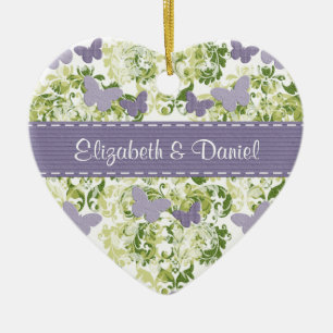 Custom Purple Butterfly Ornament Wedding Favours