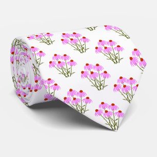 Custom Purple Coneflowers Tie