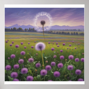 Custom Purple Daffodils Wall Poster