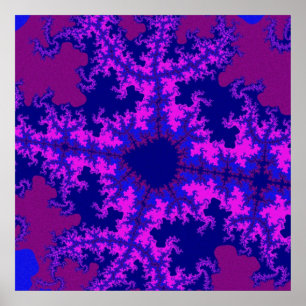 Custom Purple Fractal Splash Poster