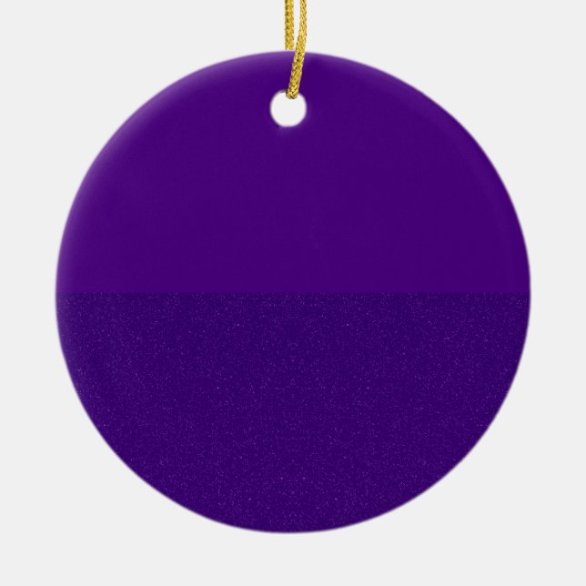 Custom Purple Glitter‑Bottom Ornament (Front)