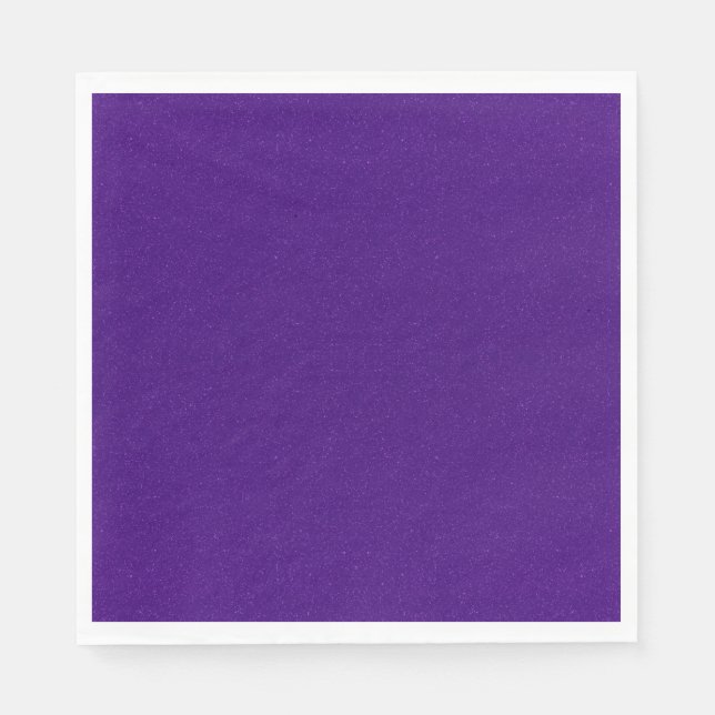 Custom Purple Glitter Effect Paper Napkin (Front)