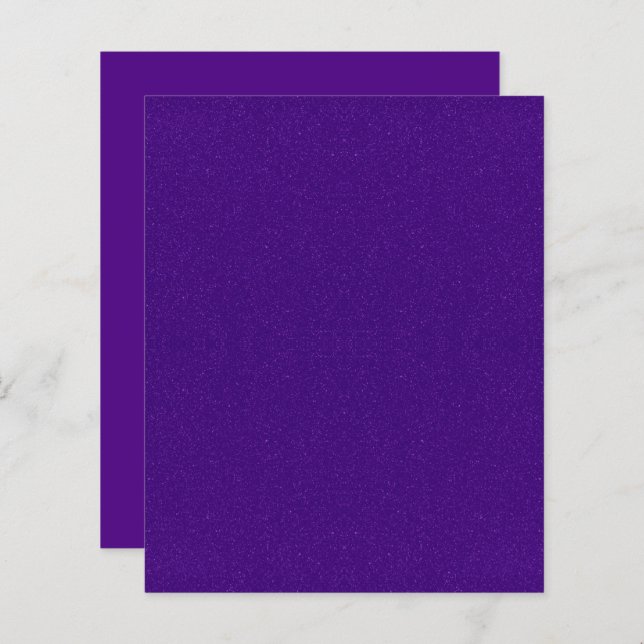 Custom Purple Glitter Paper Sheet (Front/Back)