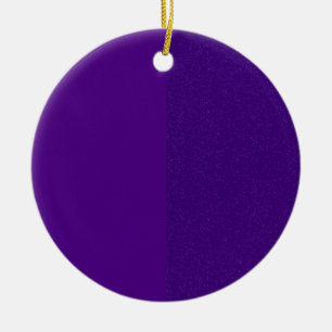 Custom Purple Glitter Side Ornament