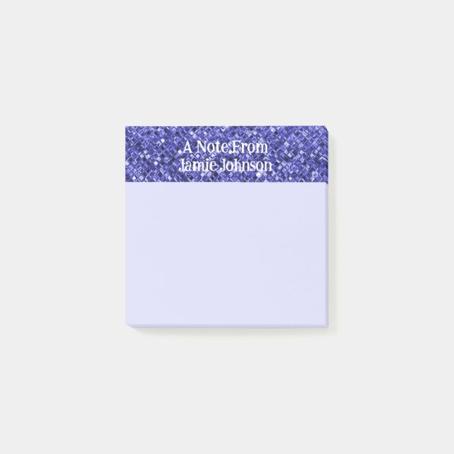 Custom Purple Glitter Sparkles Lavender Background Post-it Notes (Front)