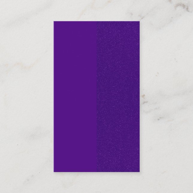Custom Purple Glitter Stripe Business Card (Front)