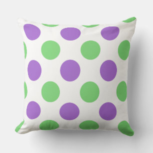 Custom Purple Mint Extra Large Polka Dot Pillow