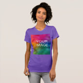 Custom Purple Modern Elegant Trendy Template T-Shirt (Front Full)