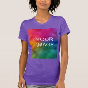 Custom Purple Modern Elegant Trendy Template T-Shirt