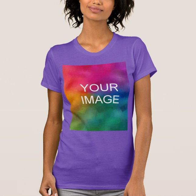 Custom Purple Modern Elegant Trendy Template T-Shirt (Front)