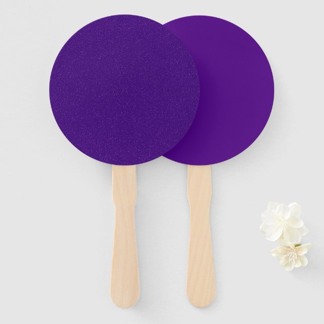 Custom Purple Noise Hand Fan Set (Front and Back)