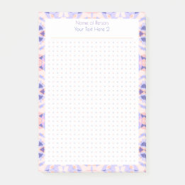 Custom Purple Pink Dot Grid Student Gift Planner Post-it Notes