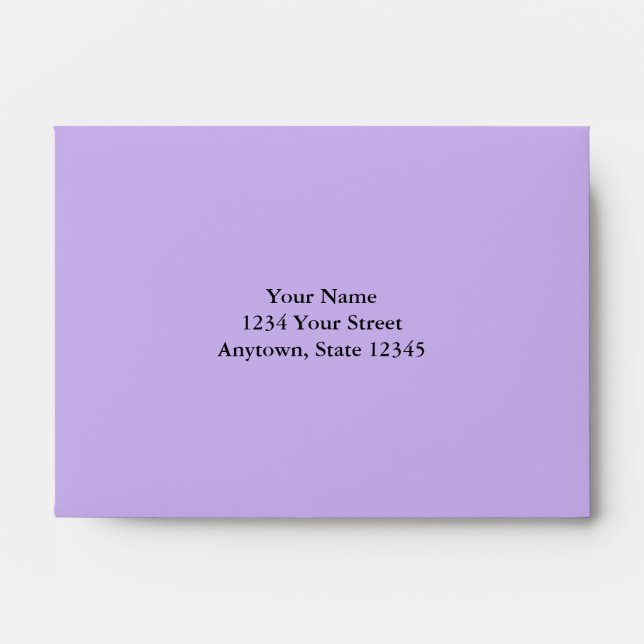 Custom Purple Pre-Addressed Invitation Envelopes (Front)