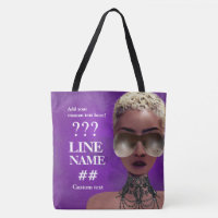 Custom Purple Sorority Black Art