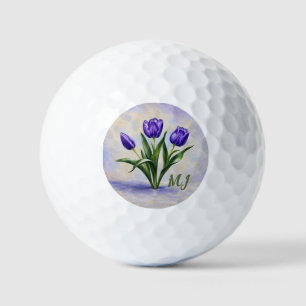 Custom Purple Tulips Golf Balls