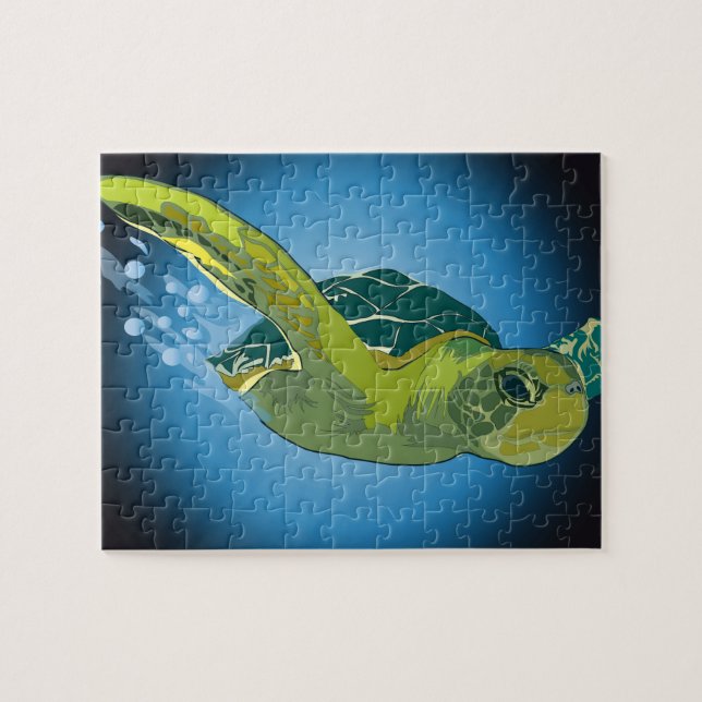 CUSTOM PUZZLE WITH GIFT BOX- SEA TURTLE (Horizontal)