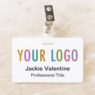 Custom PVC Name Badge with Logo Clip Reel Lanyard ID Badge