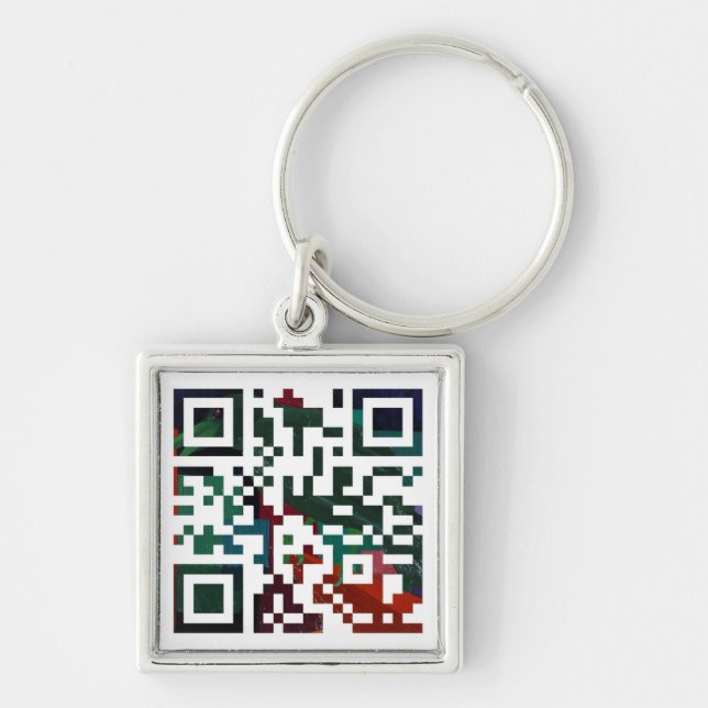 Custom Q R Code Key Ring (Front)