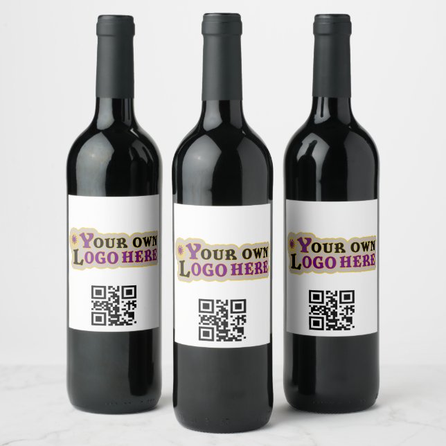 Custom  Qr and logo Wine Label (Bottles)