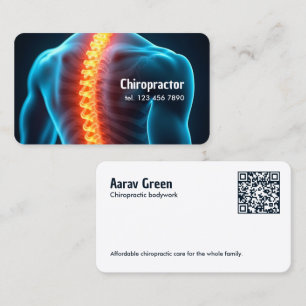 Custom QR Chiropractor Business Card